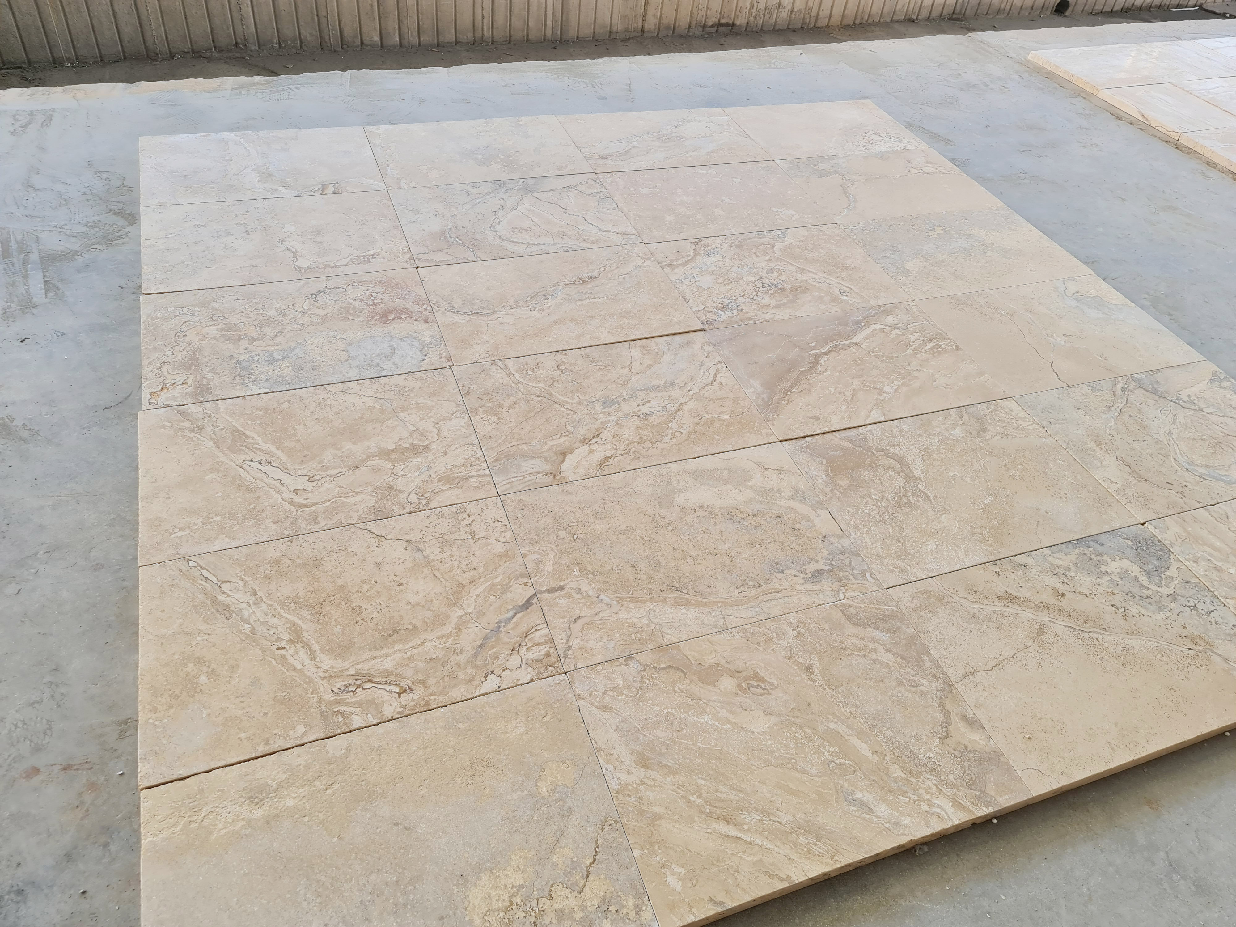 2024 Tralles Travertine French Pattern Set Unfilled Honed with Chiseled Edge Made in Turkey Indoor & Outdoor Floors Good quality