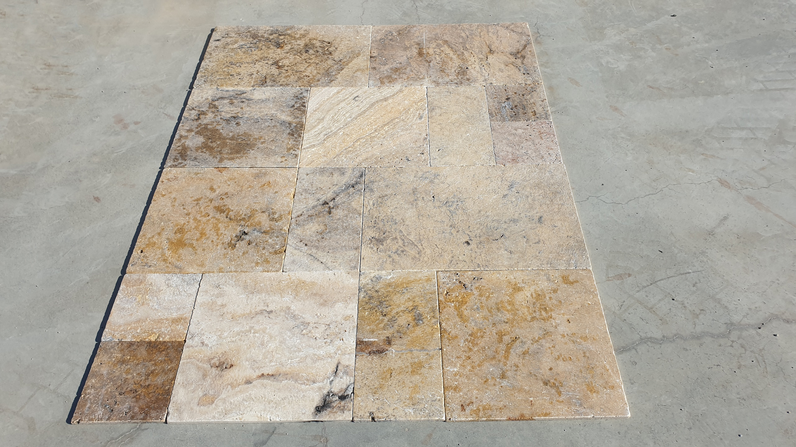 Natural stones decorative Good Quality Tuscany Scabas Travertine French Pattern Set Tumbled Made in Turkey CEM-FPT-08