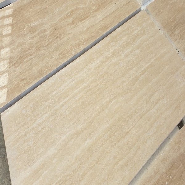 2023 Light Travertine Vein Cut Tiles Filled and Honed Made in Turkey Cem-FH-VC High Quality Outdoor Indoor Construction Projects