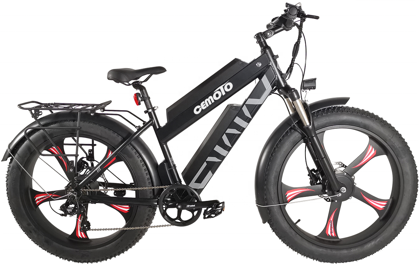 Super power E-bike Electric Bike 48V Dual Batteries Dual Motors 500W*2 7 Speed Gears 26 Inch Fat Tire Electric Bicycle