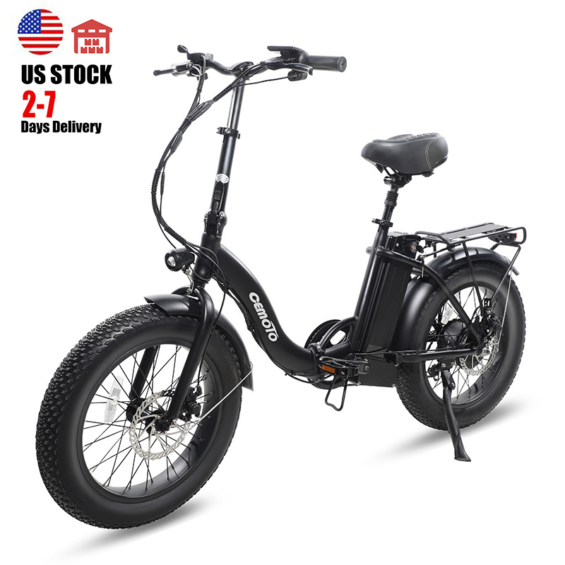 US Stock 48V 500W 750W 20 Inch Ebike E bicycle electric bicycle adult Electric Folding Bike Foldable Fat Tire Electric Bike