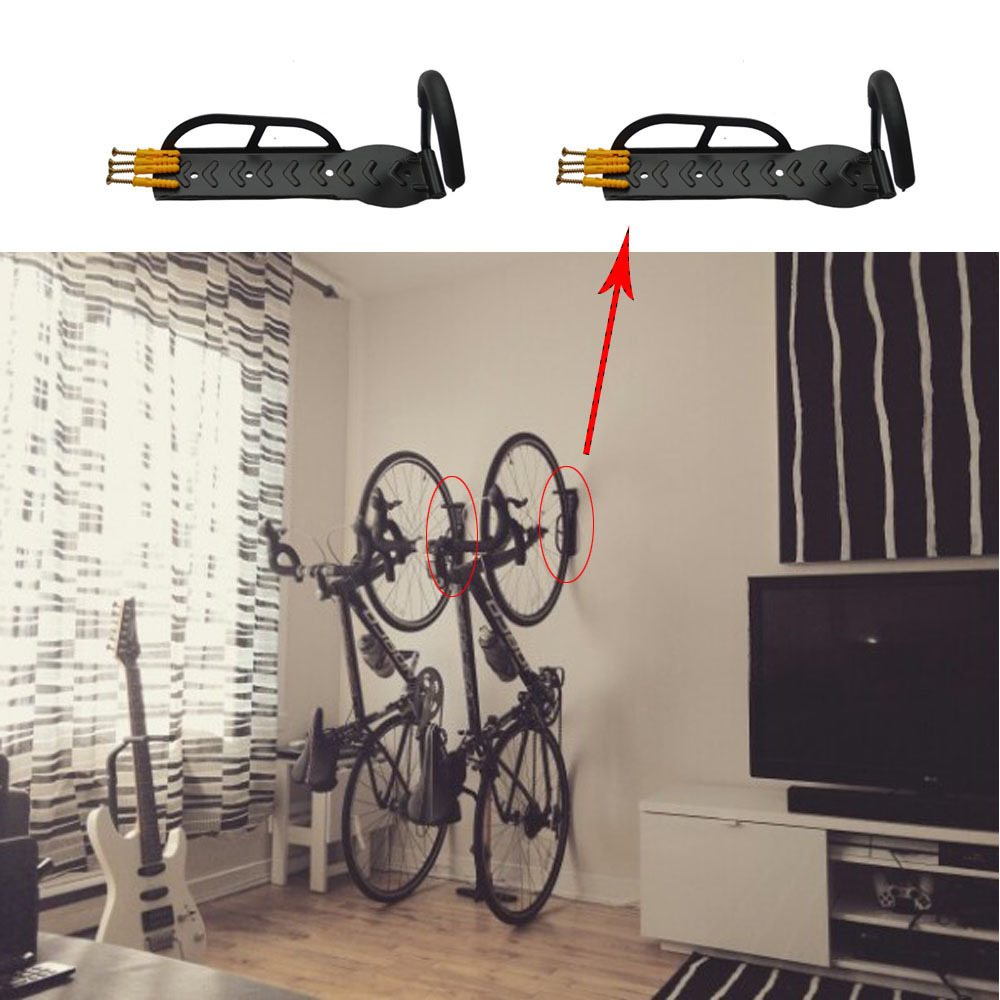 Bike Storage Rack Wall Mounted Stationary Stand Wall Hanger Stand up Indoor Bike Wall Mount