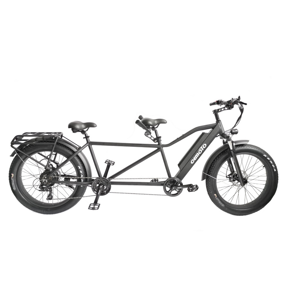 High Quality 500w 750w 1000w Twin Classic Tandem Adult  Bike 48v Litium Battery 7 Speed Fat Tire Electric Bicycle With Pedals