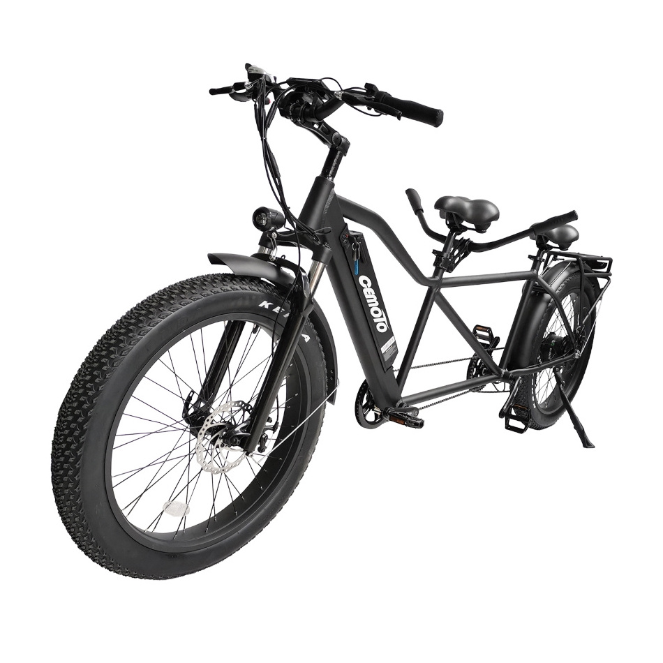 High Quality 500w 750w 1000w Twin Classic Tandem Adult  Bike 48v Litium Battery 7 Speed Fat Tire Electric Bicycle With Pedals