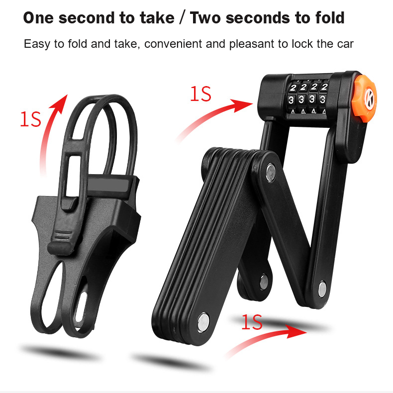 Mini Anti-Theft Bike Bicycle Folding Lock Electric Foldable Bicycle Bike Lock E Scooter Locks Folding