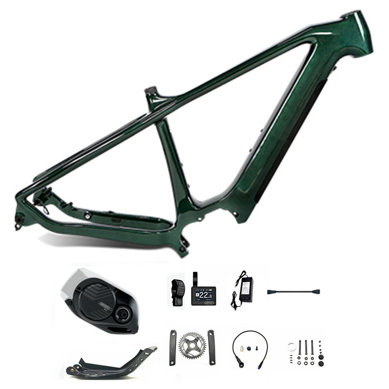 Bafang M410 M510 mid motor carbon fiber Ebike frame kit electric bike bafang carbon mountain bike frame with battery