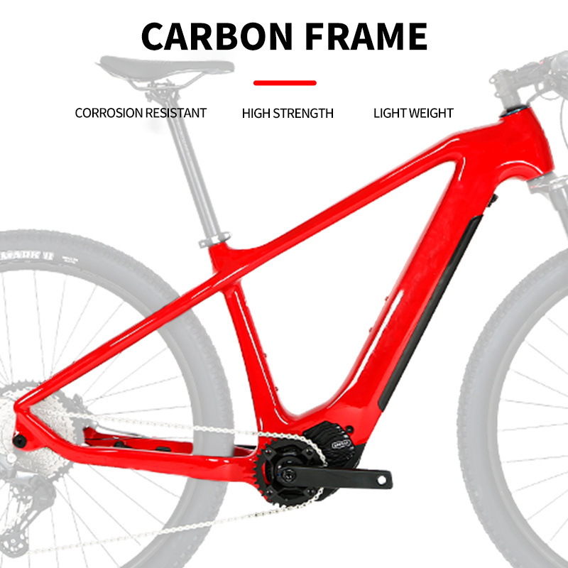 Bafang M410 M510 mid motor carbon fiber Ebike frame kit electric bike bafang carbon mountain bike frame with battery