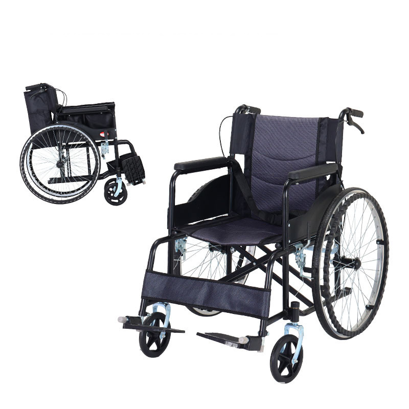 Wholesale lightweight foldable Portable Elderly Care Wheelchair Adjustable disability chairs with wheels