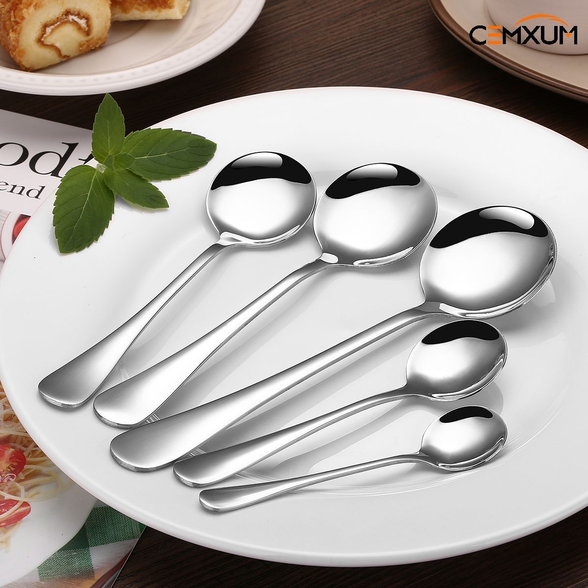 Factory price Bulk flatware Restaurant Mirror Cutlery  party wedding kitchen Hotel Soup Stainless Steel Dinner Spoon