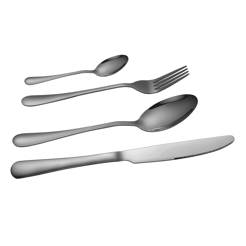 Wholesale manufacturer  1010 stainless steel  cutlery set silverware  wholesale 4 ps set including knife fork spoon