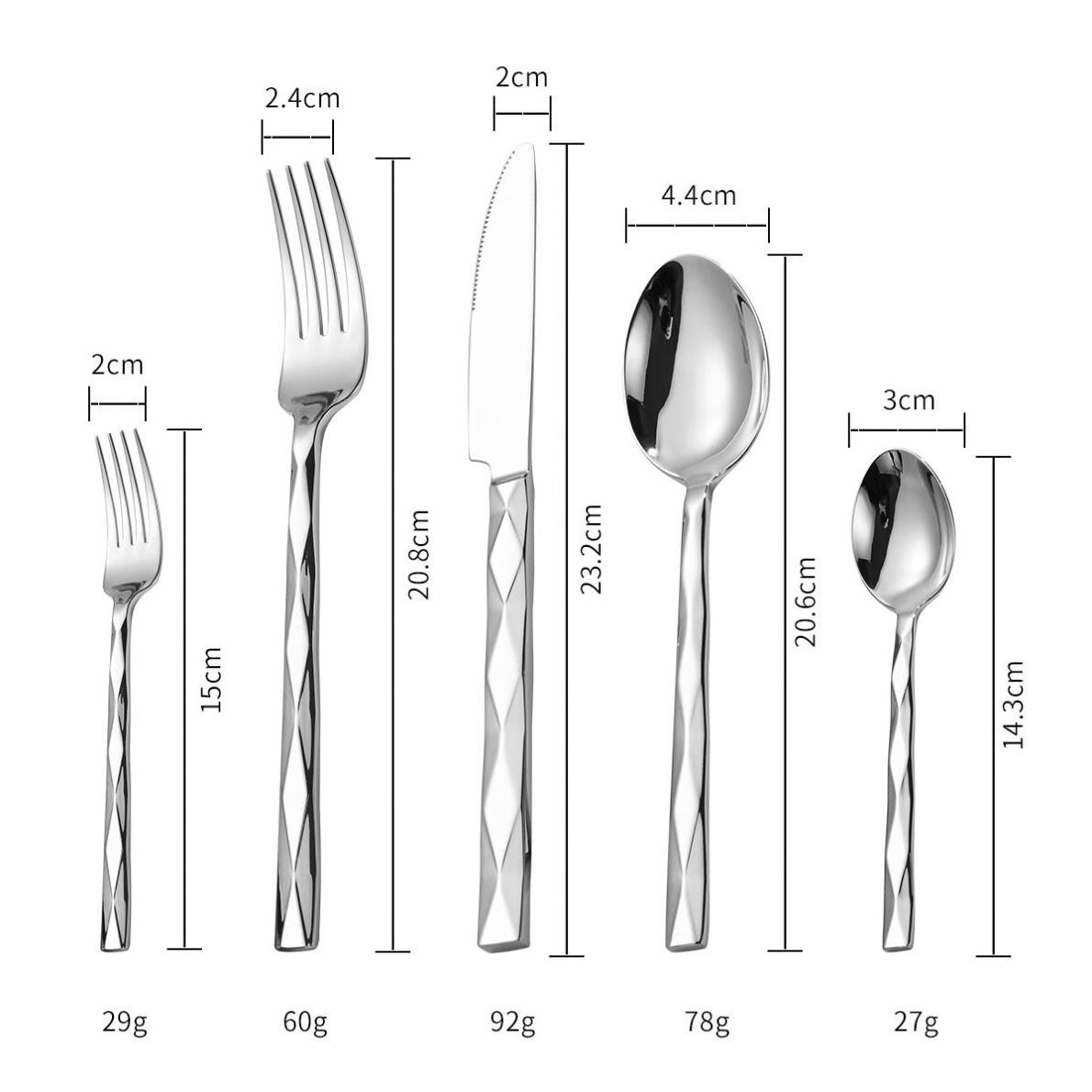 Factory Direct Sales Reasonable Price Stainless Steel 24Pcs Cutlery Set With Rack