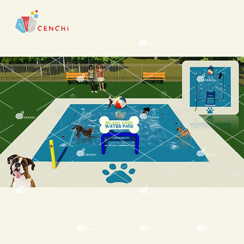 Cenchi residential family commercial puppy splash park pet dog spray splash pad cooling water play fun toys spray equipment