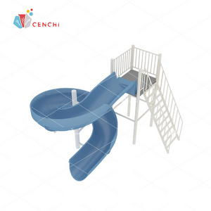 Cenchi indoor outdoor aqua playground hotel spa resort commercial 2.3m pool spiral slides fiberglass private swimming