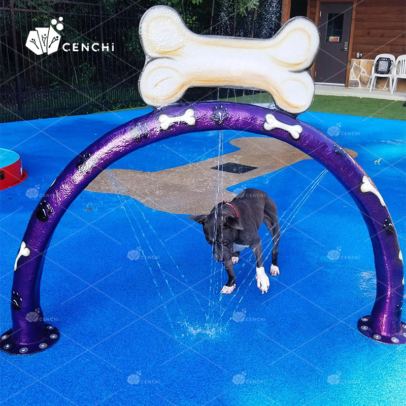 Cenchi outdoor aqua spray park wet deck pet toy pet mini water park dog paw splash pad agility training sport equipment