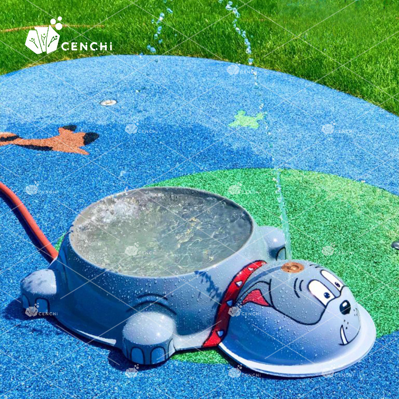 Cenchi outdoor aqua spray park wet deck pet toy pet mini water park dog paw splash pad agility training sport equipment