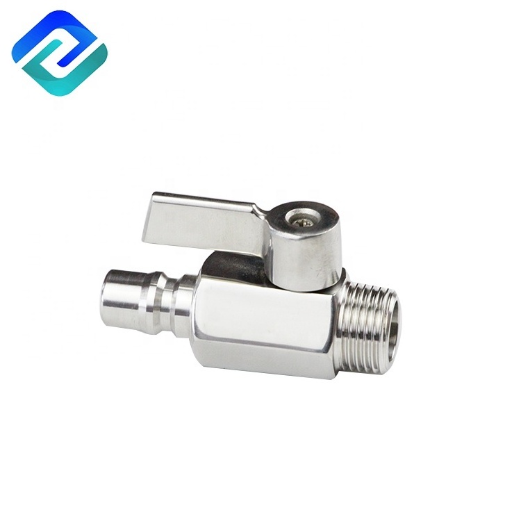 factory sale npt thread barb hose 5/16'' ball valve dn 10 stainless steel 304 316 mini ball valve supplier