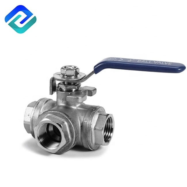 Bsp npt connections 3-way Ball Valves 3/8