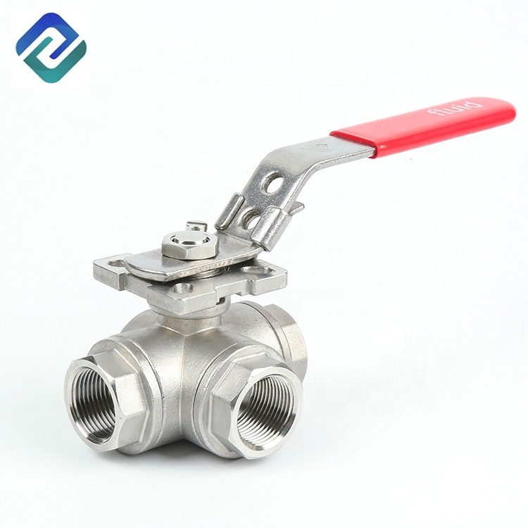 Bsp npt connections 3-way Ball Valves 3/8