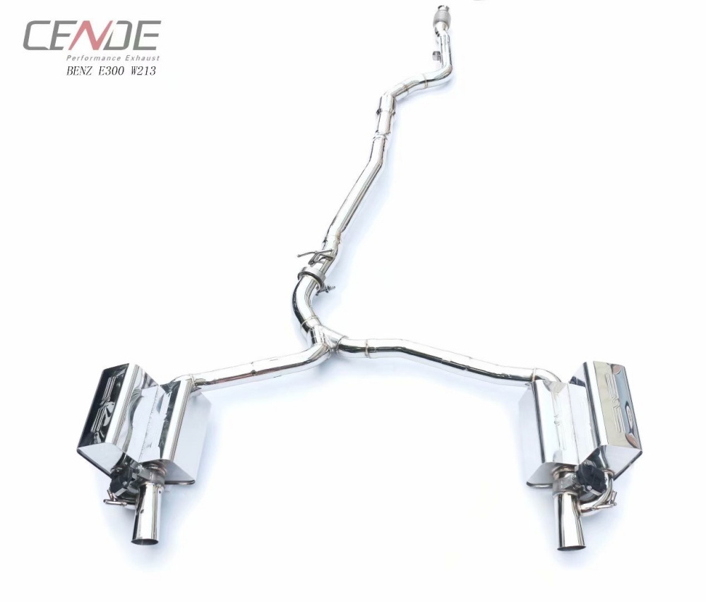 Full set electric valve catback cut out exhaust For Benz E300 E350 W212