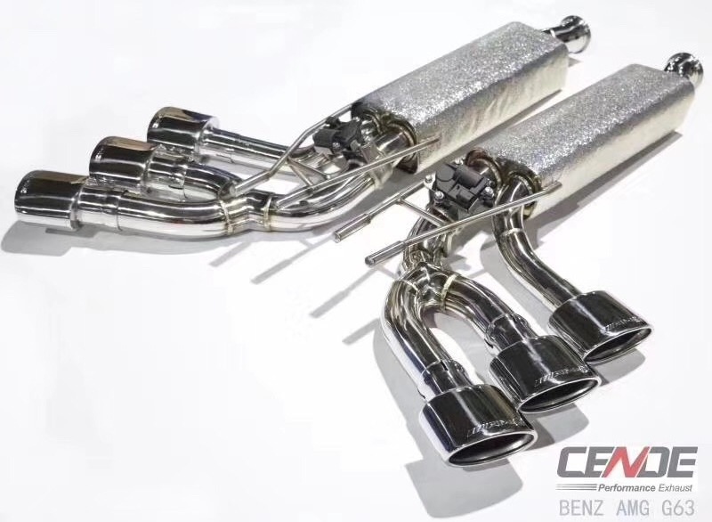 Performance stainless steel exhaust valvetronic muffler for Benz G63 W464 G500