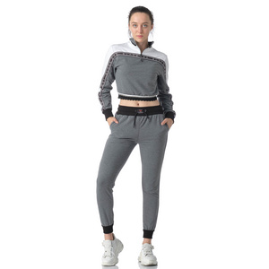 Best selling wholesale cheap High quality custom logo tracksuit blank velour tracksuit for women