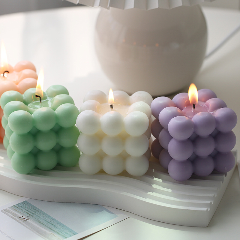 Wholesale Bubble Cube Candle Aromatherapy Soy Wax Home Decor Candles