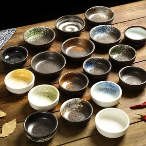 Japanese Tableware Restaurant Ceramic Crockery Stoneware Dipping Soy Sauce Dish Bowl Ceramic Serving Dishes