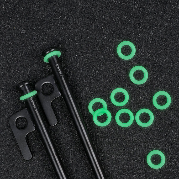 Outdoor Camping Accessories Night Fluorescent O-ring Luminous Warning Nail Ring Glow In The Dark Tent Pegs Silicone Circles