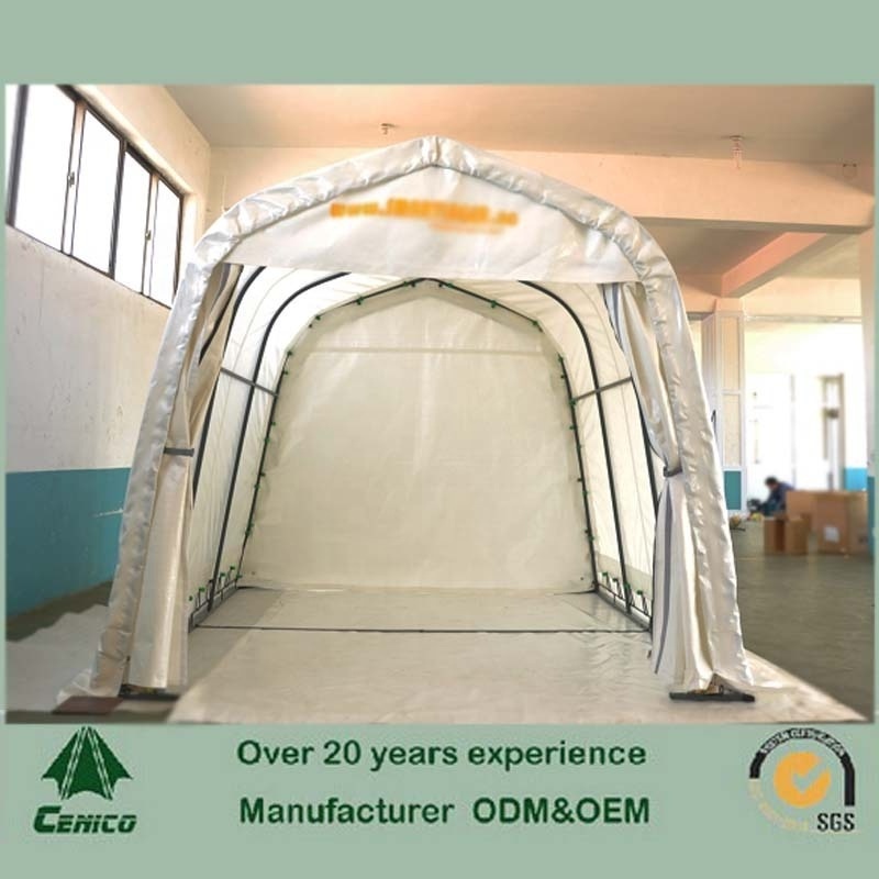 Classic Portable Car Shelter PVC Canopy with Metal Steel Plastic Wood Frame for Car Garage Multiple Application Carports