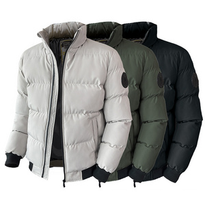 Men Fashion New Design Winter Puffer Shiny Jacket Warm Padding Wholesale Bubble Bomber  Jacket