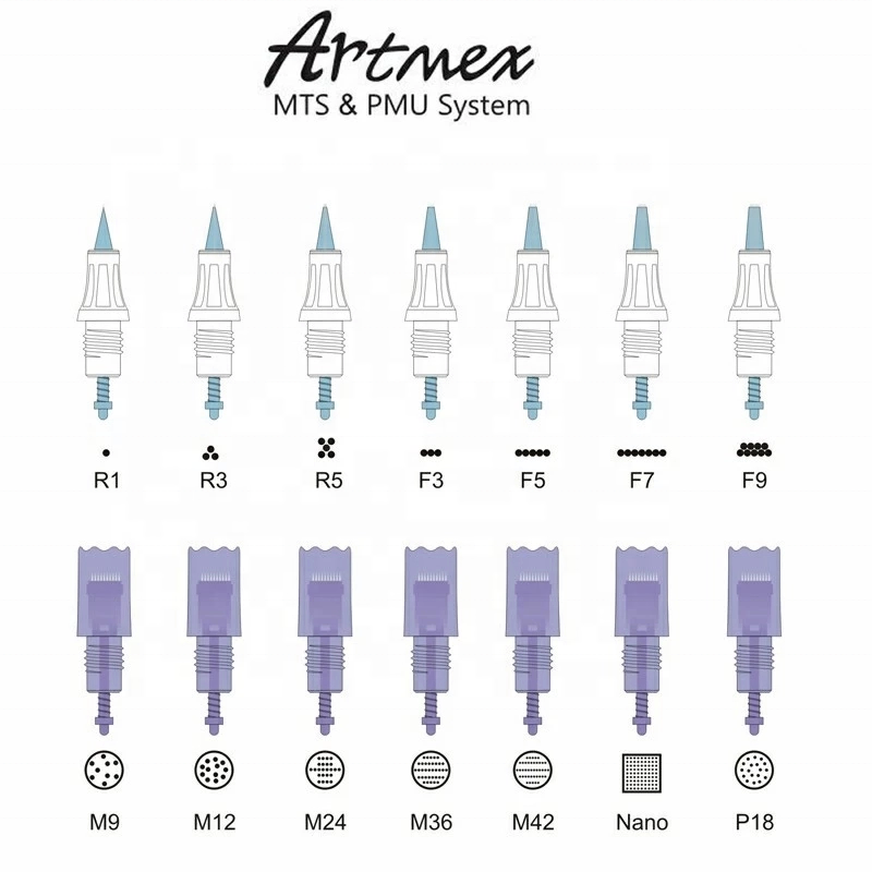 Professional artmex pmu machine v8 needles permanent makeup tattoo cartridge needles