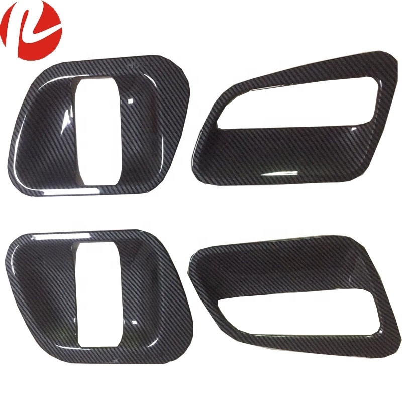 Hiace van KDH200 2005-2016 front sliding middle door bowl door handle cover Imitation carbon fiber car accessories