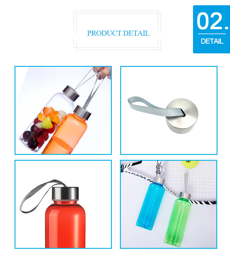 Time marker BPA FREE wholesale 1000 Ml Cute Korean transparent Plastic Water Bottle with Logo