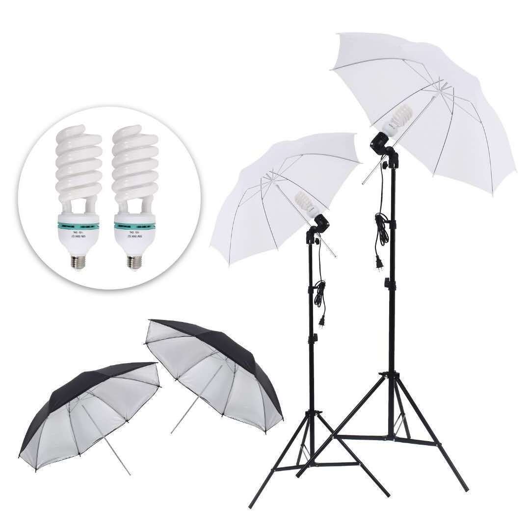 Censreal Softbox 135W Photography Lighting Kit Studio Shooting Set Umbrella Softbox Light Kit With Backdrop Stand