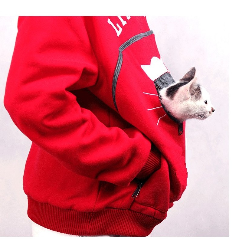 Newest winter pets pouch hoodies cats dogs lovers wear with pets clothes