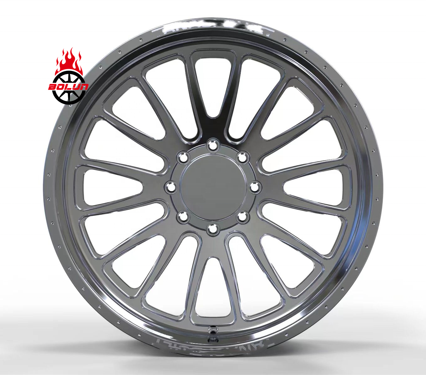 China custom lightweight polished 22x10 24x10 24x12 24x14 26x12 26x14 26x16 28x16 30x16 forged big truck wheels