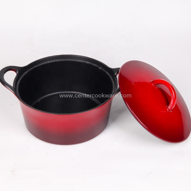 wholesale cookware cooking outdoor Camping Enamel cast iron camp dutch oven stew pot