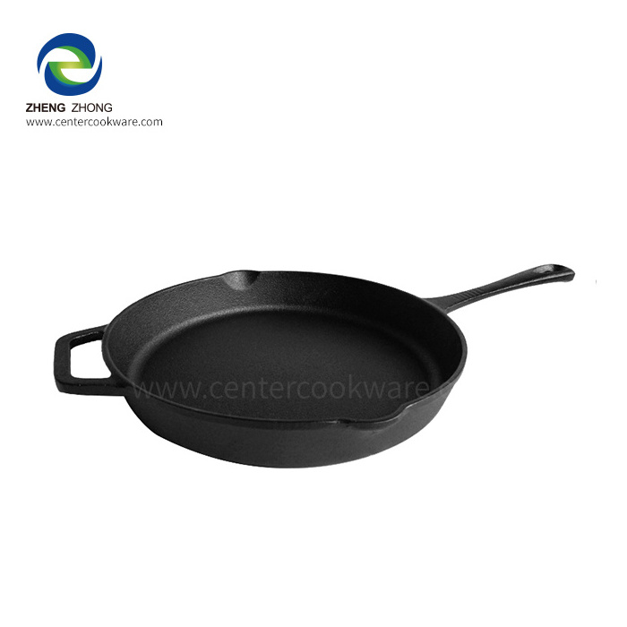 Hot Selling Enamel iron cast skillet pan for Home Cooking Set cookware