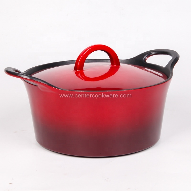 wholesale cookware cooking outdoor Camping Enamel cast iron camp dutch oven stew pot