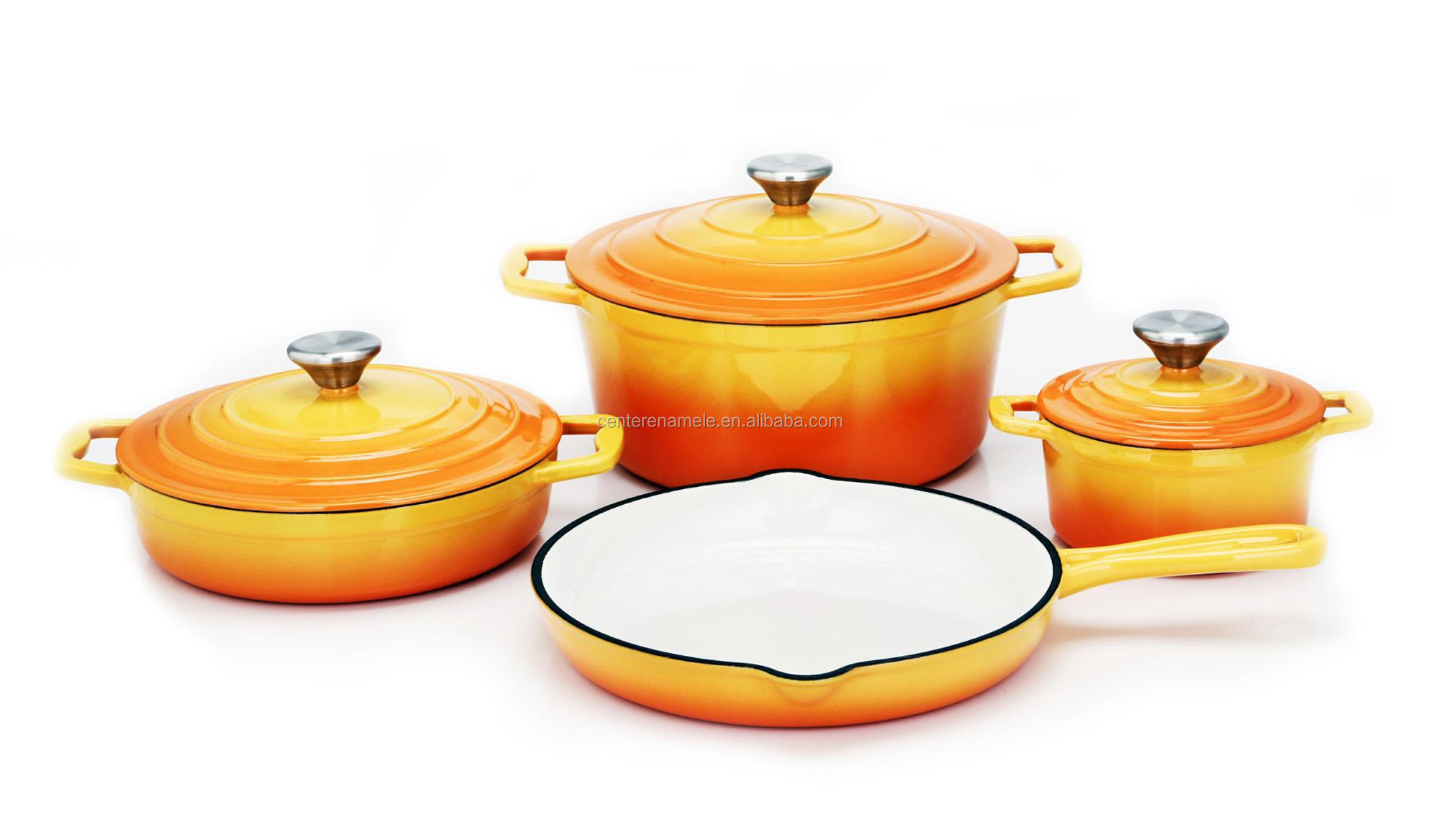 private label factory price Tableware baking Enamel cast iron cookware cooking stew pot Dutch Oven Casseroles cocotte Set