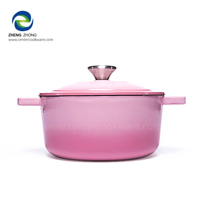 Factory supply wholesale Tableware Cookware Round french Oven Enameled Casseroles Cast Iron Dutch Oven boiler soup cook pot