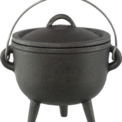 China Manufacturer utensils non stick Outdoor camping cooking pot hot stew pot cookware cast iron cauldron