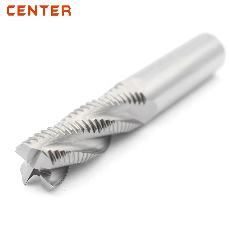 CENTER-Micro Grain Rough End Mill Coated/3/4 Flute Rough CNC Milling End Mill Cuter