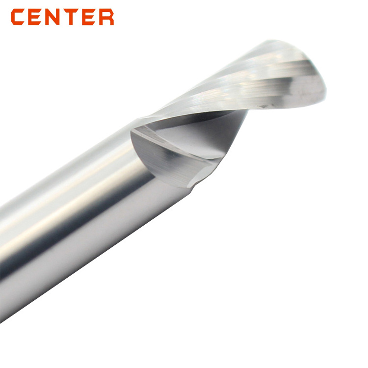 HRC 55 Single flute Down cut end mill for Acrylic, plastic, wood, foam and aluminum cutting