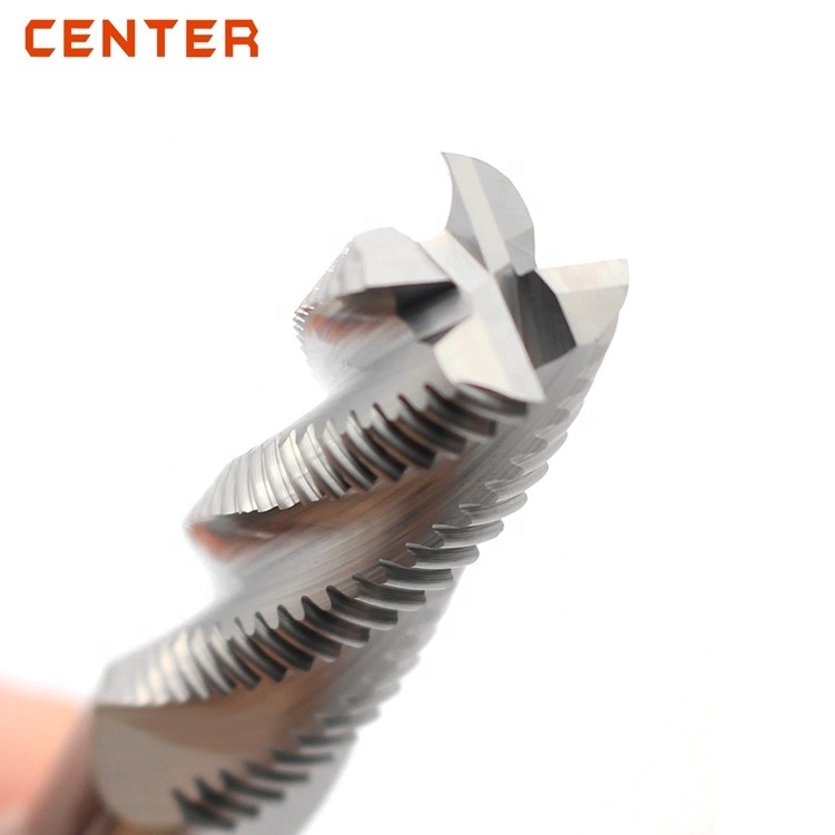 CENTER-Micro Grain Rough End Mill Coated/3/4 Flute Rough CNC Milling End Mill Cuter