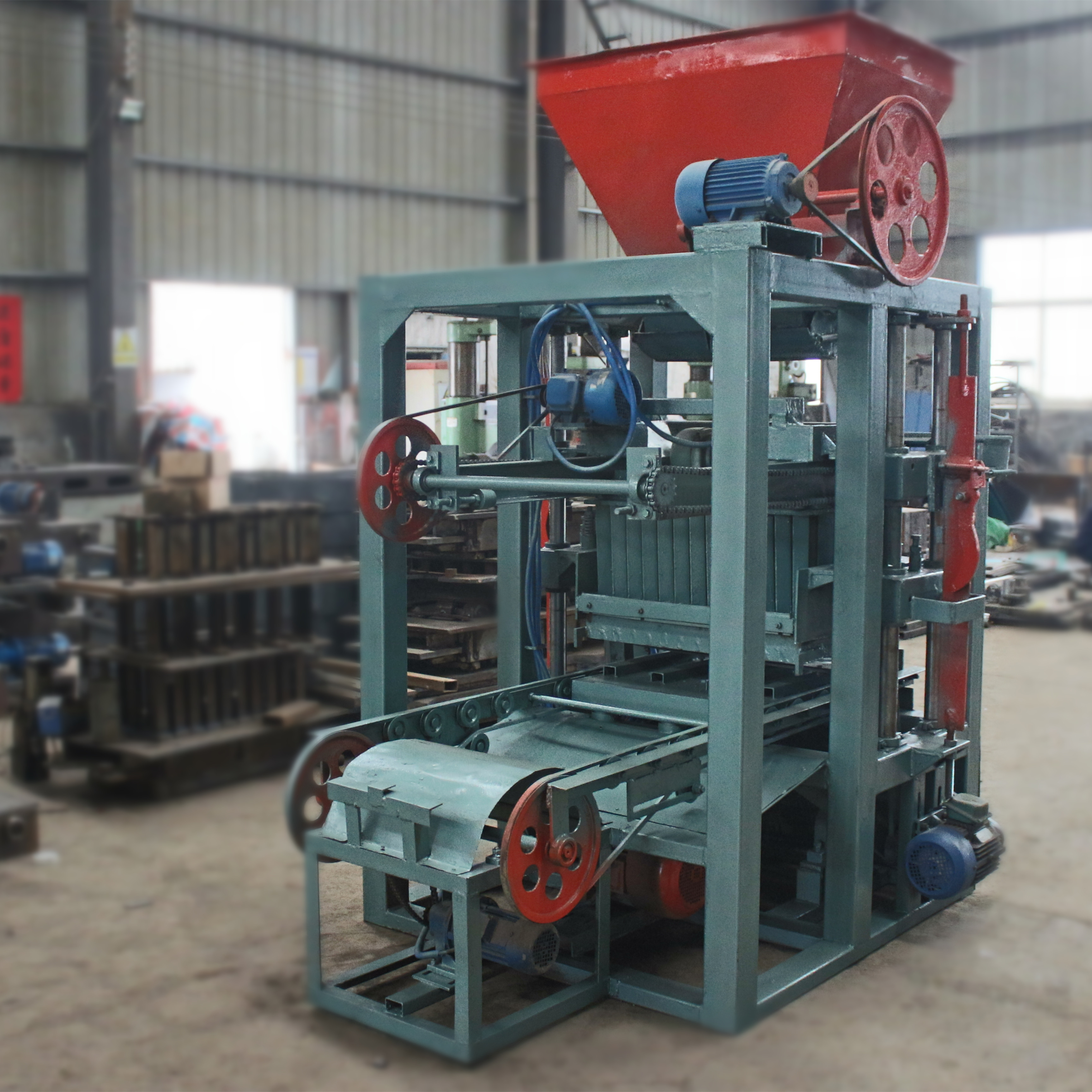 Manual Clay Interlocking Block Making Brick Machine Machinery With QMJ4-26 Wholesale Price