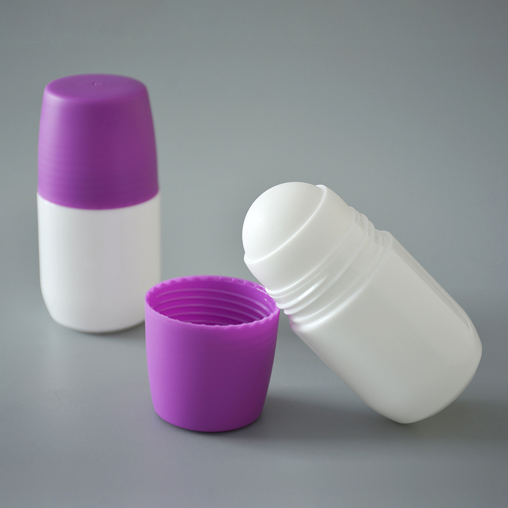 60ml plastic roll on perfume bottle empty deodorant container cosmetic refilled roller ball on bottle