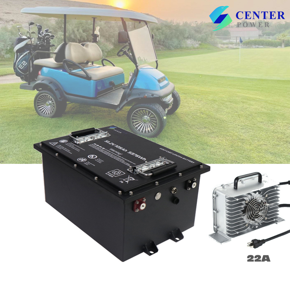 Center Power 36v 48v 72v high quality durable safe lifepo4 golf cart battery with bracket