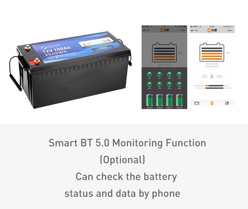 Lithium-batterie lifepo Deep ccyle battery power car lifepo4 12v 200ah lifeypo4 solar system with battery 12v 200ah