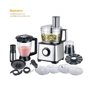 Electric Multi Function Food Processor with 600W Stainless steel housing motor base